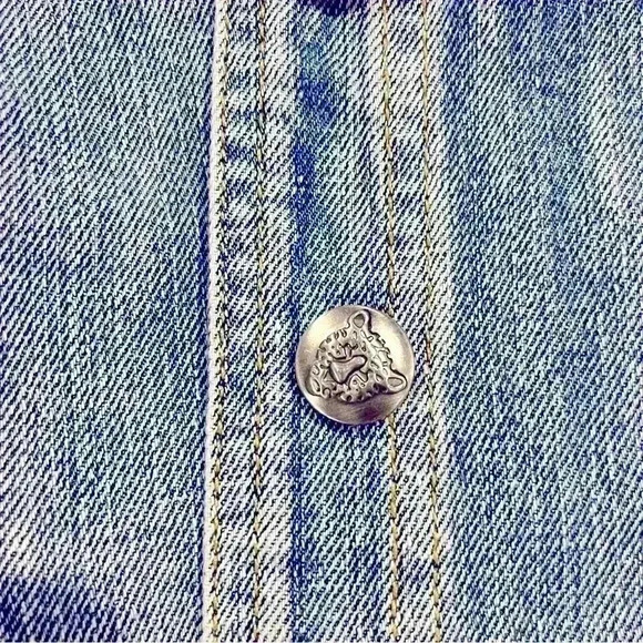 Cato Sleeveless Lace Trimmed Jean Vest Women’s Size Small - Picture 4 of 6